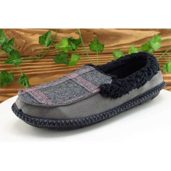 Dear‎ Foams Size 9-10 M Gray Slipper Shoes Fabric Men Shoes - Picture 1 of 8